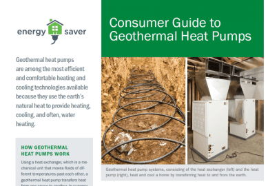 Consumer Guide to Geothermal Heat Pumps Fact Sheet