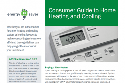 Consumer Guide to Home Heating and Cooling Fact Sheet