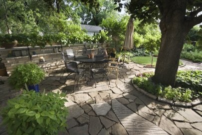Landscaped patio