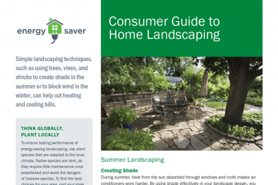 Consumer Guide to Home Landscaping Fact Sheet