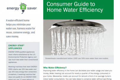 Consumer Guide to Home Water Efficiency Fact Sheet