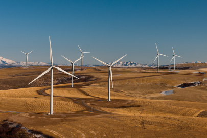 Wind farm in Power County, Idaho
