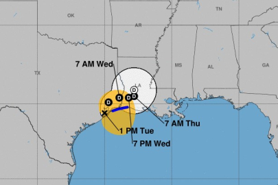 Path of Tropical Storm Nicholas
