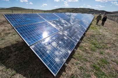 Photovoltaic array damaged by hail