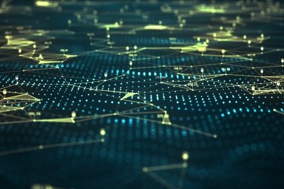 Cybersecurity image of a web.