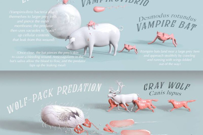 Predatory bacteria use wolfpack-like behavior, enzymes, and structures to hunt and feast on other bacteria.