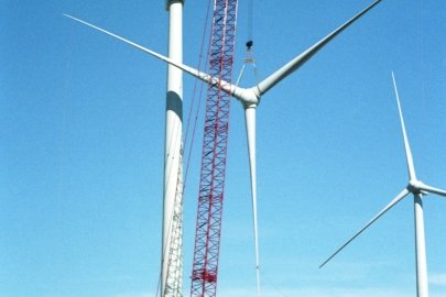 Turbine under construction.