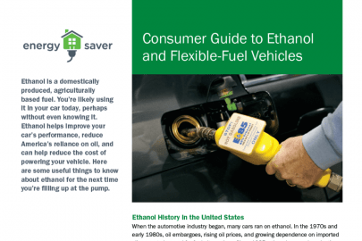 Consumer Guide to Ethanol and Flexible-Fuel Vehicles Fact Sheet