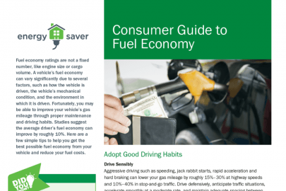 Consumer Guide to Fuel Economy Fact Sheet