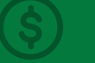 Dollar sign in an icon.