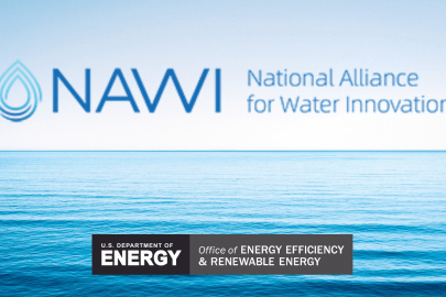National alliance for water innovation, with an image of the ocean