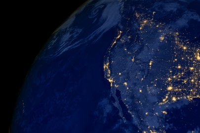 earth at night
