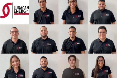 Headshots of the Universidad Ana G. Mendez collegiate wind competition team.