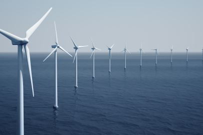 Offshore wind farm in the day
