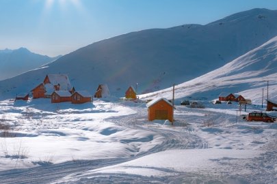 Pitka’s Point, a remote Alaskan village in the snow.