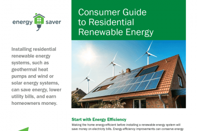 Consumer Guide to Residential Renewable Energy Fact Sheet