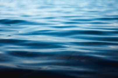 Water ripples on a lake.