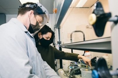 Two technicians working.
