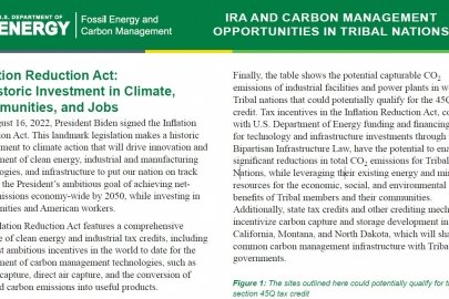 Fact Sheet: IRA and Carbon Management Opportunities in Western Tribal Nations