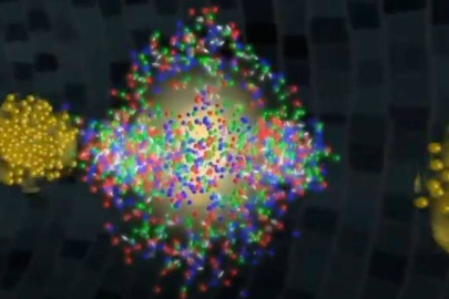 Conditions set up in the earliest stage of collisions of gold ions play the greatest role in causing fluctuations in the flow of particles, with more particles emerging along the reaction plane than perpendicular to it.