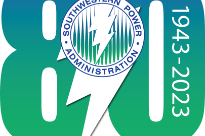 southwestern logo with lightning bold and 80. 1943-2023 is written within the logo.