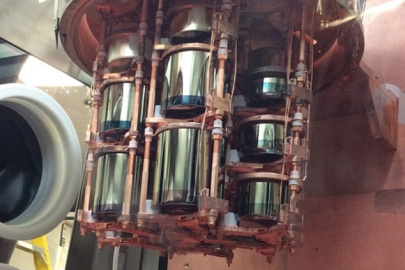 The eyes of the MAJORANA DEMONSTRATOR array: high-purity germanium detectors enriched in the germanium-76 isotope. The surrounding copper and plastic components used ultrapure materials to avoid radioactivity that could compromise detector sensitivity.