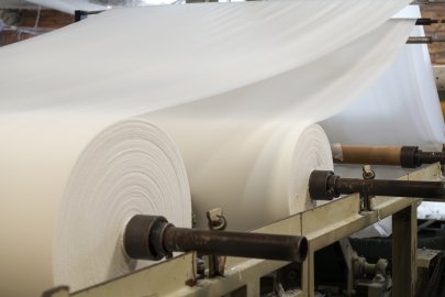 Paper rolls in a papermill