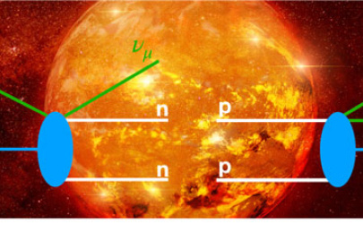 Schematic representation of the muon capture on deuteron and the “sister” proton-proton fusion reaction.