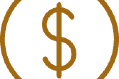 A dollar sign inside of a circle