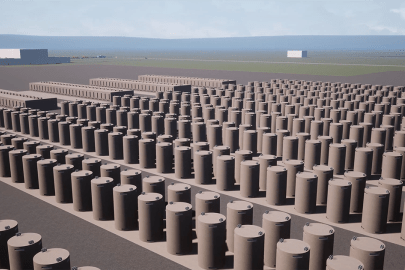 Computer rendering of a potential consolidated interim storage facility design.