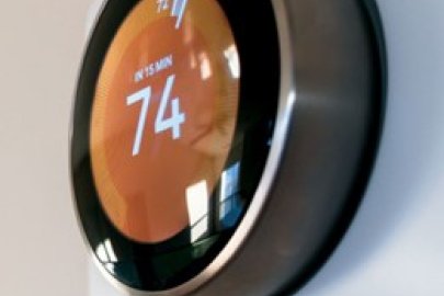 Smart Thermostat on wall