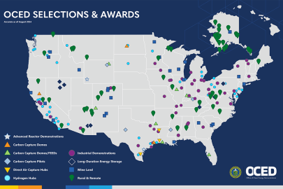 Screenshot of interactive map
