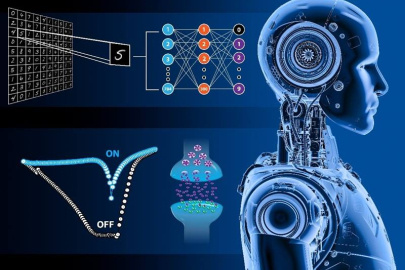 A computer that uses electronic synapses made of terminals with a top electrode (TE), dielectric layer (DL), and bottom electrode (BE) can emulate the human brain. A neural network using these synapses shows improved image recognition in an MNIST test.