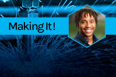 Photo of smiling man beside text that reads "Making It!" (banner version)