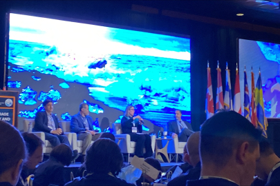 Director Erin Whitney spoke on a panel about Artificial Intelligence in the Arctic at the Anchorage Security and Defense Conference in November 2024. 