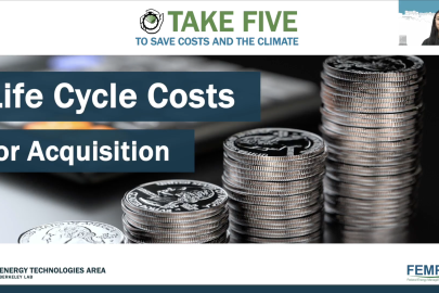 Title slide for the video, Take Five: Life Cycle Costs for Acquisition