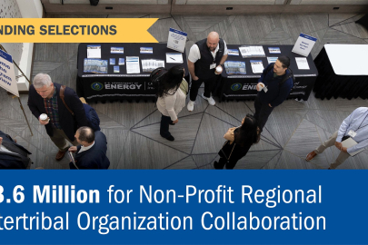 Text on image: $3.6 Million for Non-Profit Regional Intertribal Organization Collaboration