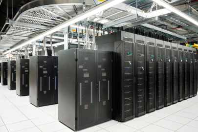 Image of servers at a data center
