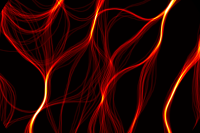 The image using Coherent Correlation Imaging shows the areas where the borders of magnetic domains (called domain walls) accumulate over time and thus maps the presence of pinning sites. The image field of view is 700 nanometers.