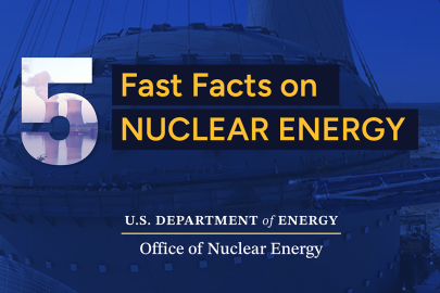 5 fast facts on nuclear energy with an image of nuclear construction