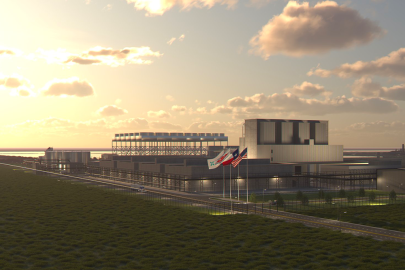 Rendering of the Dow plant in Seadrift, Texas, featuring Xe-100 SMR reactors