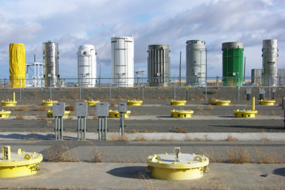 Dry storage casks at Idaho National Laboratory