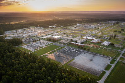 An aerial view of the Savannah River National Laboratory