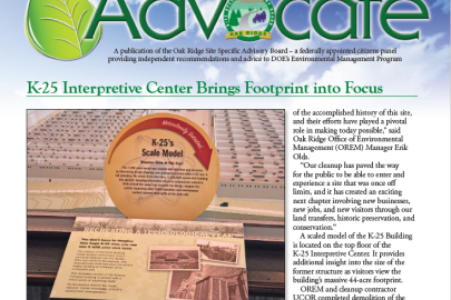 thumbnail image of the Advocate newsletter front page