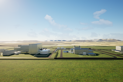 Rendering of TerraPower's Natrium reactor project in Kemmerer, Wyoming.