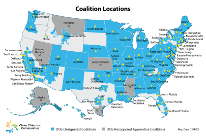 Clean Cities and Communities Coalition Locations