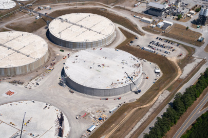 Aerial view of the Saltstone Disposal Unit at the Savannah River Site