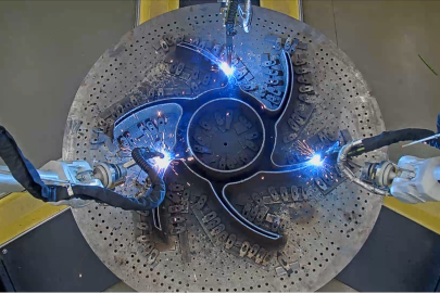 Researchers at the DOE Manufacturing Demonstration Facility at Oak Ridge National Laboratory demonstrate the advanced materials and manufacturing capabilities of wire arc additive manufacturing for rapid prototyping and development of hydropower components. 