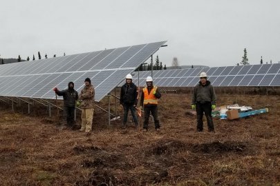 Photo of Hughes solar project.