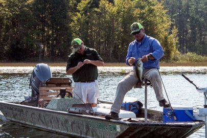 Two men fishing on at the Ultimate Fishing Challenge
